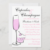 Cupcake en Champage Kaart (Voorkant)