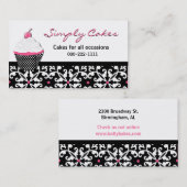  Cupcake en Damask Bakery Visitekaartje (Voorkant / Achterkant)