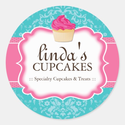 Cupcake en Dessert - Verpakking Stickers (Voorkant)
