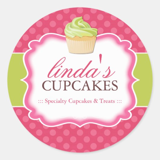 Cupcake en Dessert - Verpakking Stickers (Voorkant)