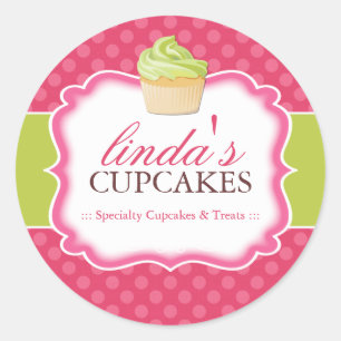 Cupcake en Dessert - Verpakking Stickers