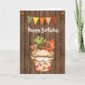 Cupcake en Herfst van de herfst Kaart (Voorkant)