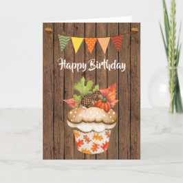 Cupcake en Herfst van de herfst Kaart