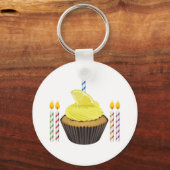 Cupcake en kaarsen Sleutelhanger (Voorkant)