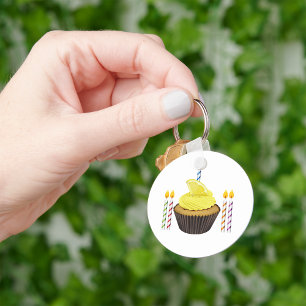 Cupcake en kaarsen Sleutelhanger