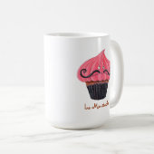Cupcake en La Mustache Koffiemok (Voorkant rechts)