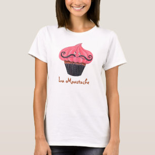 Cupcake en La Mustache T-shirt