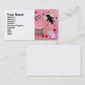 Cupcake en Labrador Fairies Painting Visitekaartje (Voorkant / Achterkant)