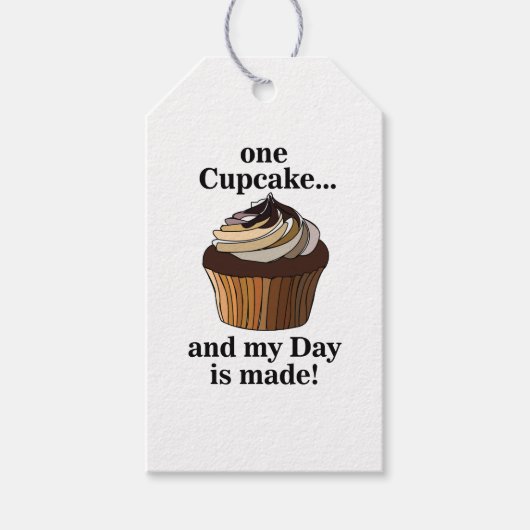 Cupcake en mijn dag is Cupcake Cadeaulabel (Voorkant)