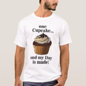 Cupcake en mijn dag is Cupcake T-shirt (Voorkant)