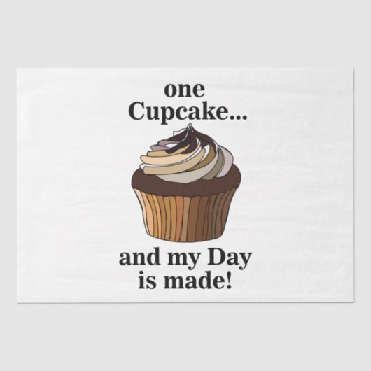Cupcake en mijn dag is Cupcake Tissuepapier (Voorkant)