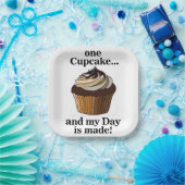 Cupcake en mijn dag is gemaakt Cupcake Party Papieren Bordje (Feest)
