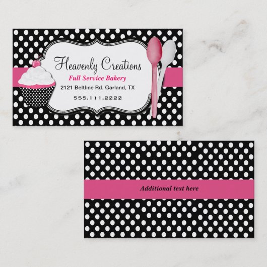 Cupcake en Spoons Bakkerij-Visitekaartje Visitekaartje (Voorkant / Achterkant)