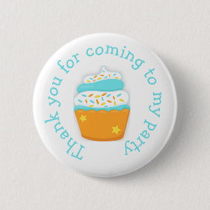 Cupcake en Sprinkles "Bedankt voor je komst" Ronde Button 5,7 Cm