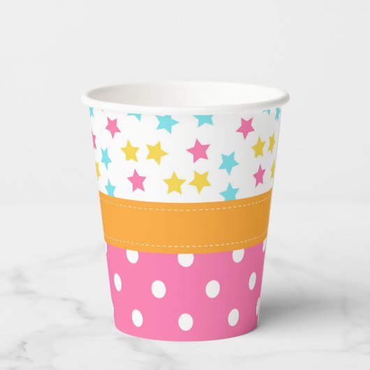 Cupcake en Sprinkles Birthday Party Papieren Bekers (Achterkant)