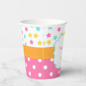 Cupcake en Sprinkles Birthday Party Papieren Bekers (Rechts)