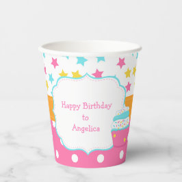 Cupcake en Sprinkles Birthday Party Papieren Bekers