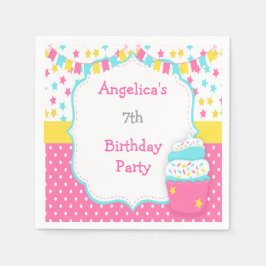 Cupcake en Sprinkles Birthday Party Servet