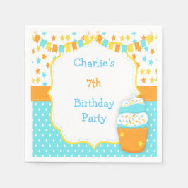 Cupcake en Sprinkles Birthday Party Servet