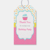 Cupcake en Sprinkles Gift Label Cadeaulabel (Voorkant)
