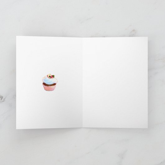 Cupcake en stoel  stijl Kaarten (Binnen)