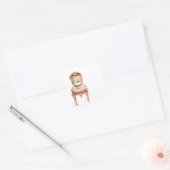 Cupcake en Stoel  Stijl Stickers Labels (Envelop)