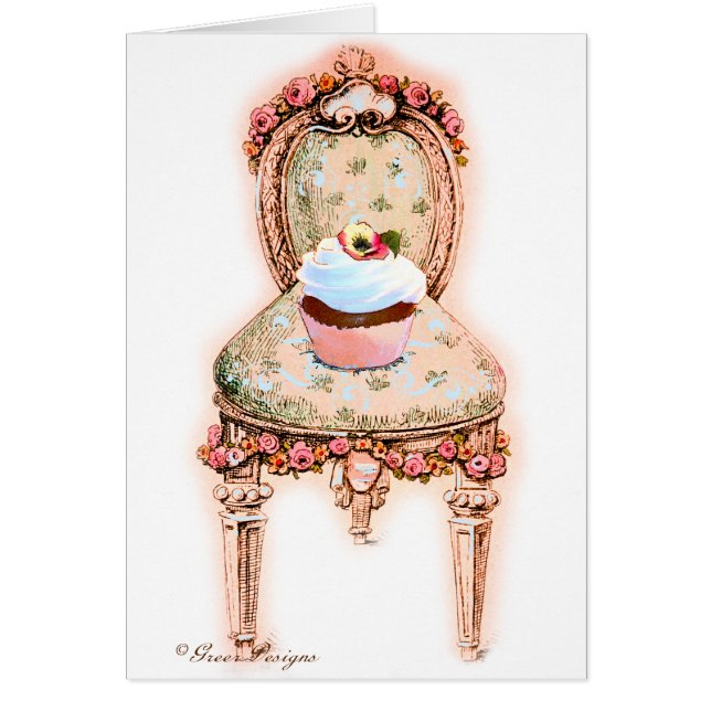 Cupcake en  stoelkaarten (Voorkant)