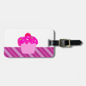 Cupcake en Strepen Bagagelabel (Voorkant horizontaal)