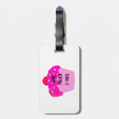 Cupcake en Stripes Bagagelabel (Achterkant verticaal)