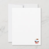 Cupcake en Vintage stijl uitnodigingskaart Kaart (Achterkant)