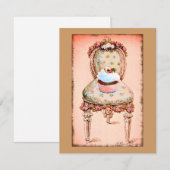 Cupcake en Vintage stijl uitnodigingskaart Kaart (Voorkant / Achterkant)
