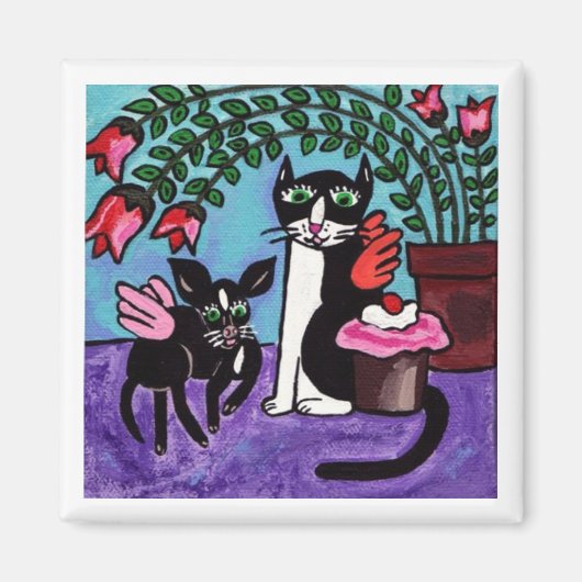 Cupcake Engel Vrienden Magneet (Voorkant)