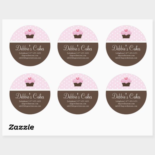 Cupcake Envelope Seal Stickers (Vel)