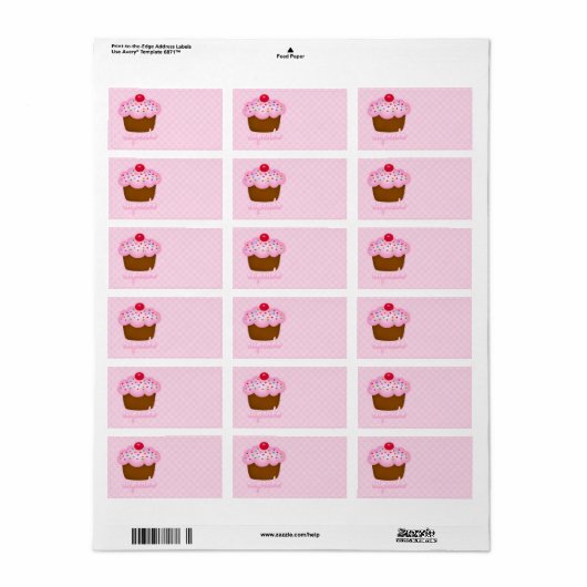 Cupcake Etiket (Full Sheet)