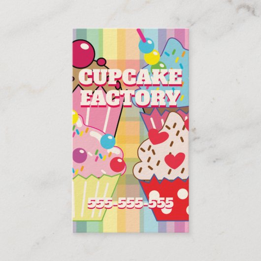 CUPCAKE FACTORY VISITEKAARTJE (Voorkant)