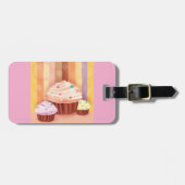 Cupcake Fantasy Kleurrijke snoepjes Bagagelabel (Voorkant horizontaal)