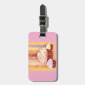 Cupcake Fantasy Kleurrijke snoepjes Bagagelabel (Voorkant verticaal)