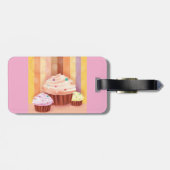 Cupcake Fantasy Kleurrijke snoepjes Bagagelabel (Achterkant horizontaal)