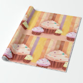 Cupcake Fantasy Kleurrijke snoepjes Cadeaupapier (Uitgerold)
