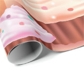 Cupcake Fantasy Kleurrijke snoepjes Cadeaupapier (Rol Hoek)