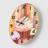 Cupcake Fantasy Kleurrijke snoepjes Grote Klok (Hoek)
