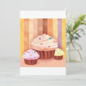 Cupcake Fantasy Kleurrijke snoepjes Kaart (Staand voorkant)