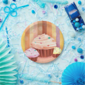 Cupcake Fantasy Kleurrijke snoepjes Papieren Bordje (Feest)
