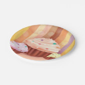 Cupcake Fantasy Kleurrijke snoepjes Papieren Bordje (Gekanteld)