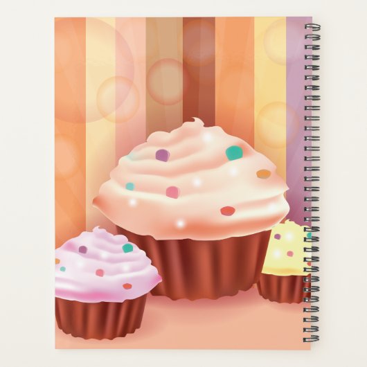Cupcake Fantasy Kleurrijke snoepjes Planner (Achterkant)