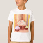 Cupcake Fantasy Kleurrijke snoepjes T-shirt (Voorkant)