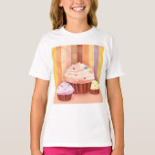 Cupcake Fantasy Kleurrijke snoepjes T-shirt (Voorkant)