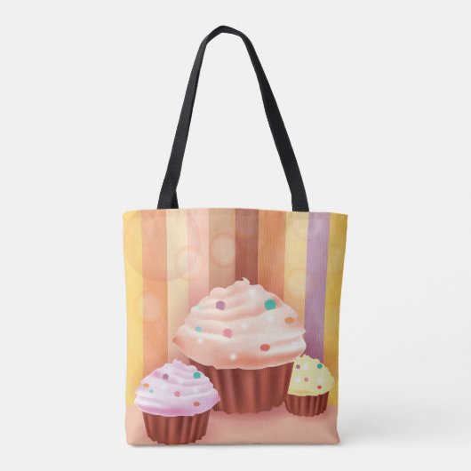 Cupcake Fantasy Kleurrijke snoepjes Tote Bag (Achterkant)