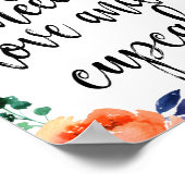 Cupcake Favor 8x10 Bloem Waterverf Bord Poster (Hoek)