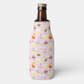 Cupcake Feestje Cozy Flesjeskoeler (Fles Voorkant)